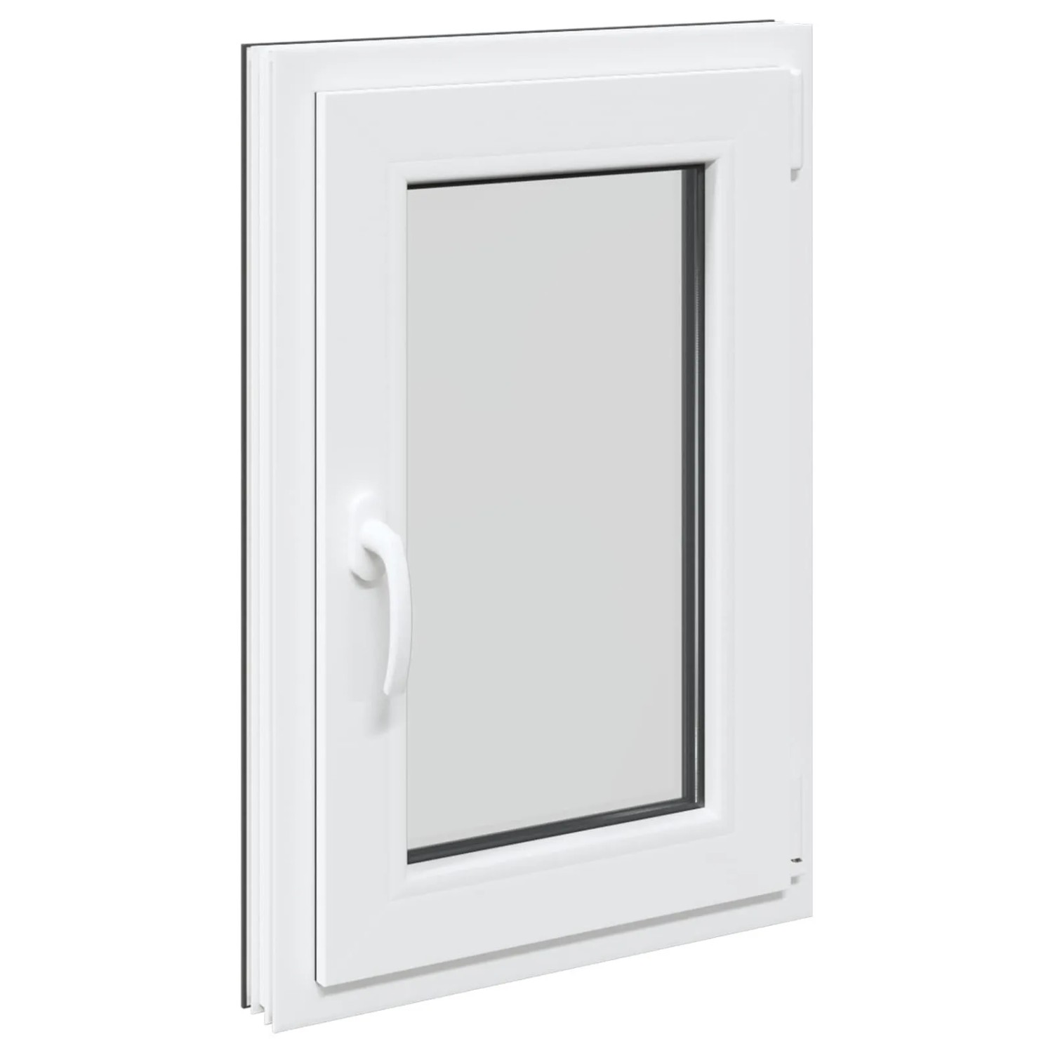 vidaXL Kellerfenster RISOR Anthrazit 50 x 75 cm PVC und Glas 42047269