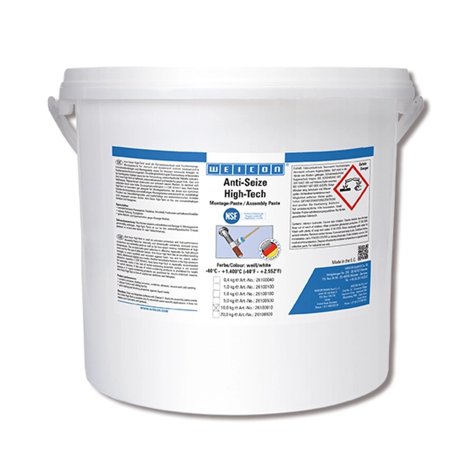 WEICON Anti-Seize ASW 10000 10 kg, High-Tech Montagepaste