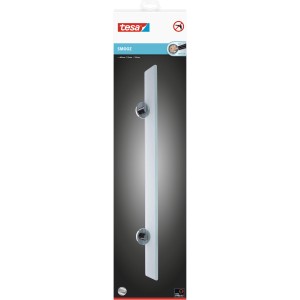 Tesa Smooz Glasablage, verchromtes Metall. Bad-Wandregal zur Aufbewahrung von Badutensilien.