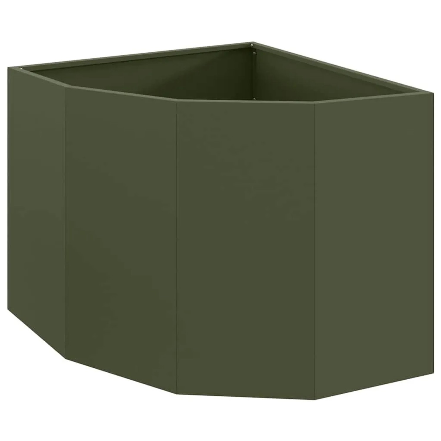 vidaXL Eckpflanzer Olivgrün 60 x 60 x 50 cm Stahl 883664