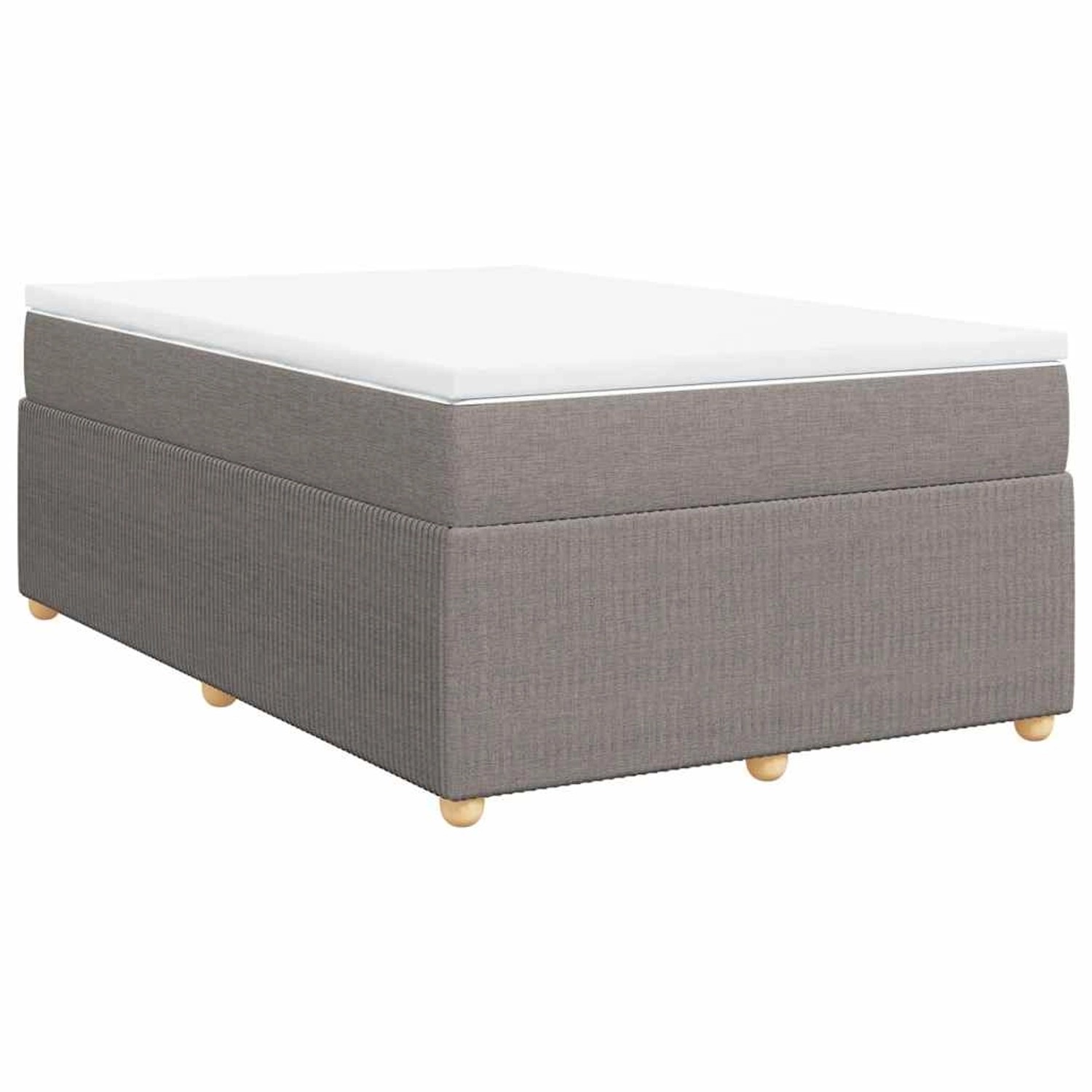 vidaXL Boxspringbett mit Matratze Taupe 120x190 cm Stoff 3285557 günstig online kaufen
