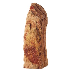 Scherf Travertin-Monolith Feuer-Rot, Naturstein für den Garten, Höhe 60-90 cm.