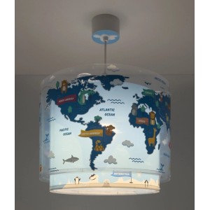 Dalber Kinderzimmer Deckenlampe Kids World Weltkarte