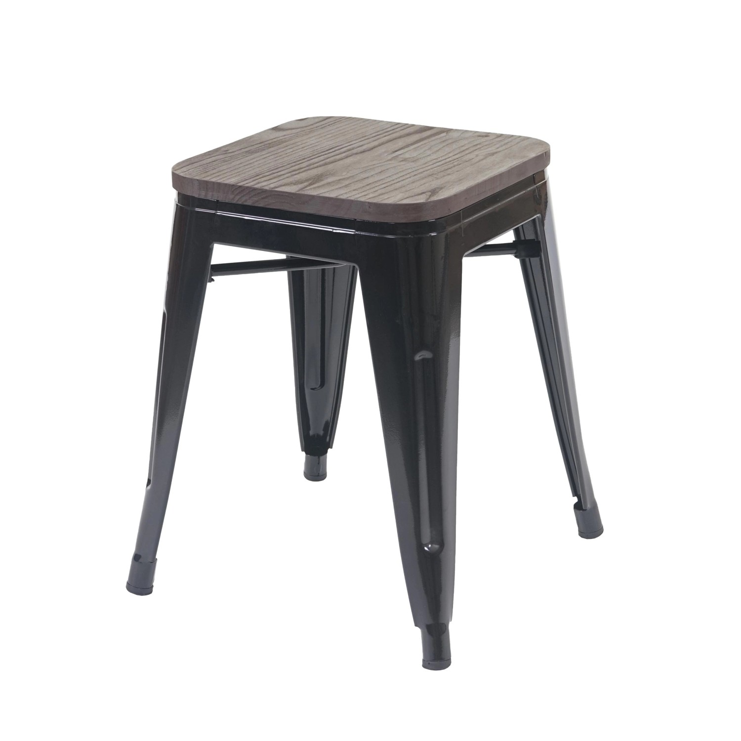 PROREGAL Hocker Inkl. Holz-Sitzfläche Metallhocker Sitzhocker Metall Indust günstig online kaufen