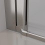 Detailaufnahme: Baliv Doppeltür DUK-80.61 T, Chrom Glänzend, Duschwand mit Aluminiumrahmen.
