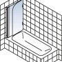 Schulte ExpressPlus Badewannenaufsatz, 2-teilig, Alu Natur, 140x112cm, zur Montage auf Badewanne.