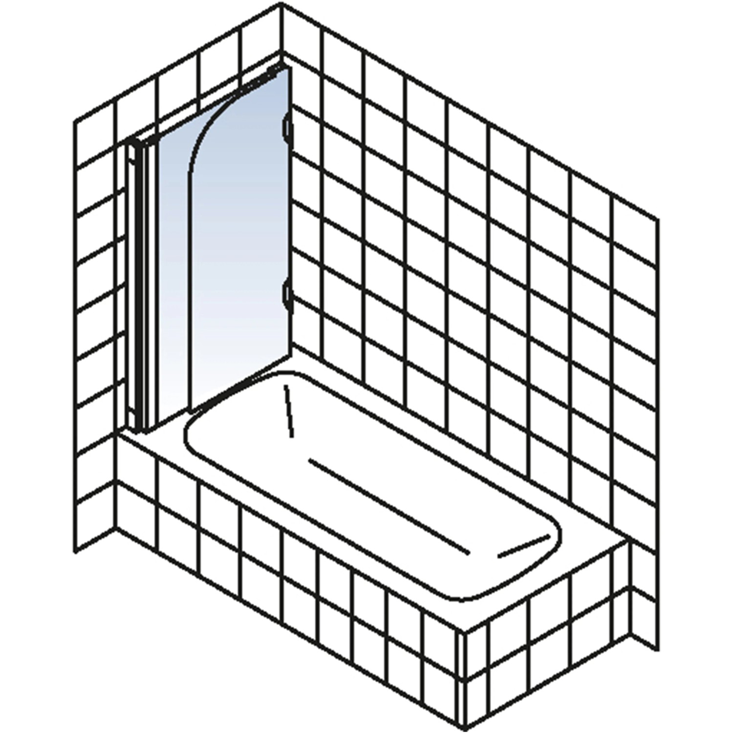 Schulte ExpressPlus Badewannenaufsatz, 2-teilig, Alu Natur, 140x112cm, zur Montage auf Badewanne.