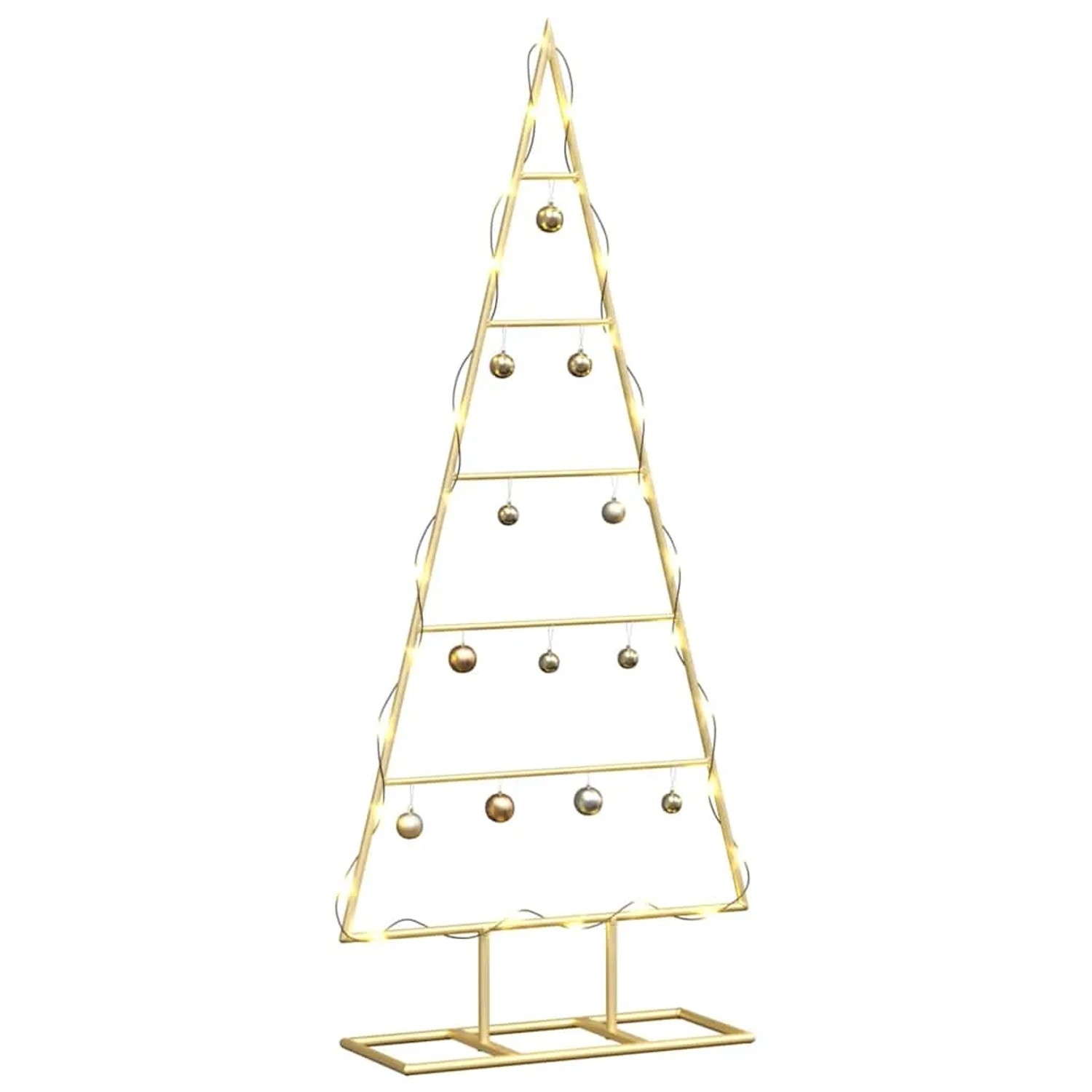 vidaXL Metall Weihnachtsbaum Gold 90 cm Pulverbeschichteter Stahl 42019164