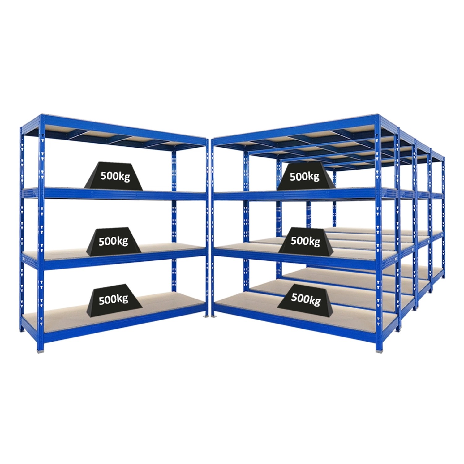 PROREGAL Mega Deal 5x Profi Schwerlastregal Rhino HxBxT 200x200x60cm 4 Span günstig online kaufen