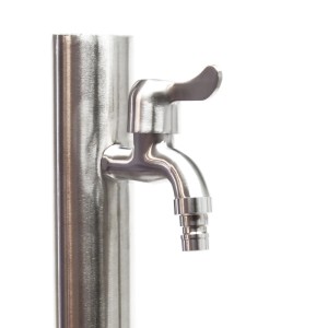 Wiltec Wasserzapfstelle 955 Cm Wassersäule Edelstahl Rund Garten Zapfsäule