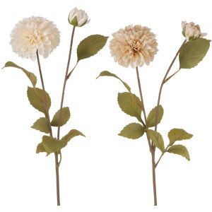 Boltze Stielblume Chrysanthemen in Beige und Weiß, Deko-Highlight für Geschenkartikel.