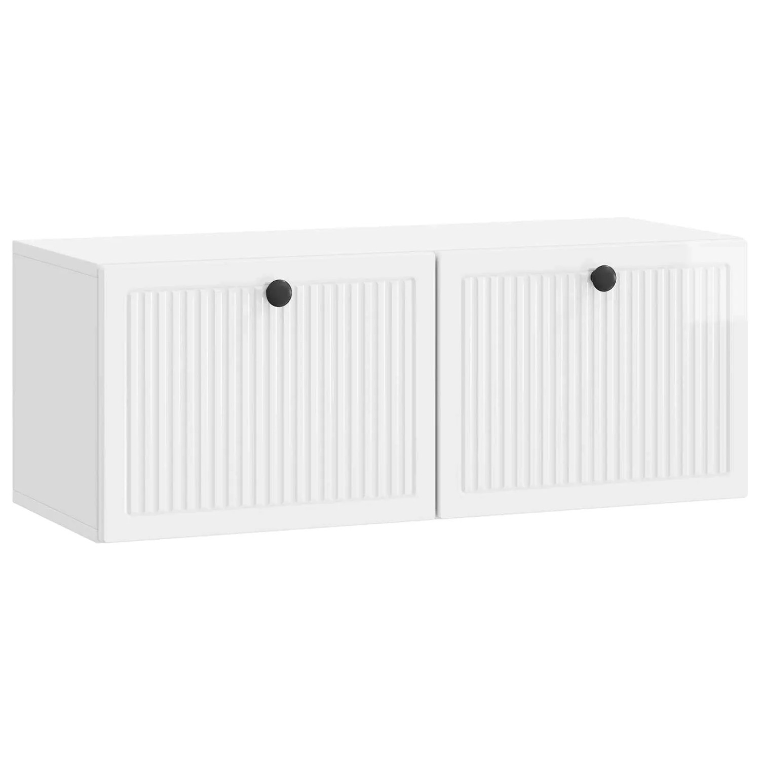 vidaXL Wandmontierter TV-Schrank Hochglanz Weiß 78,5 x 31 x 30 cm 898039
