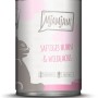 Mjamjam Nassfutter Saftiges Huhn und Wildlachs, 400g Dose Katzenfutter.