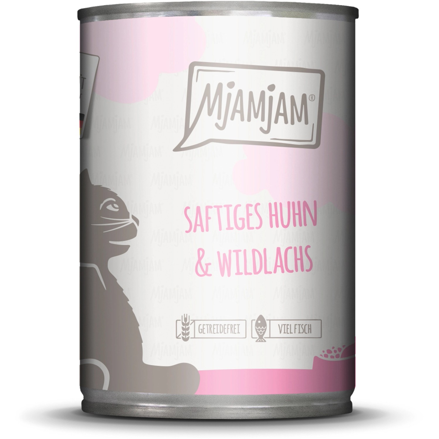 Mjamjam Nassfutter Saftiges Huhn und Wildlachs 400 g