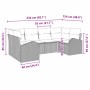 vidaXL Garten-Sofa-Set, 6-teilig, beige Poly Rattan, Maße: 234x124x85cm. Ideal für Garten und Terrasse.