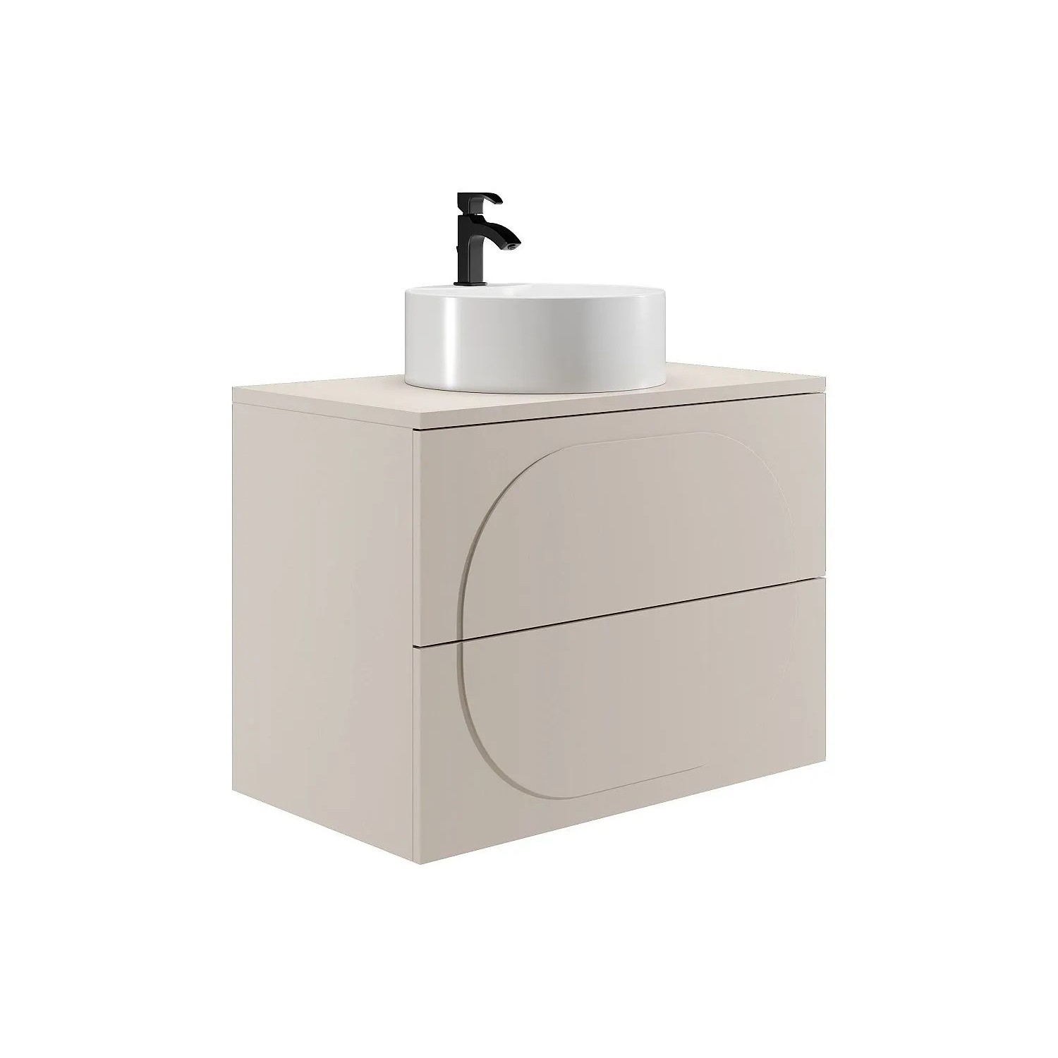Vente-unique Einzelwaschtisch Vutoma Beige 80 cm