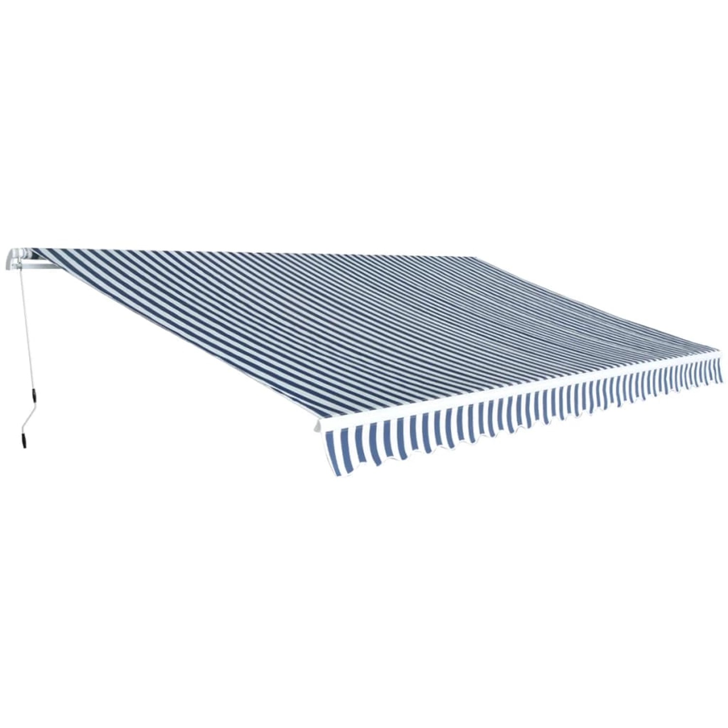 furnicato Gelenkarmmarkise 500 cm Blau/Weiß günstig online kaufen