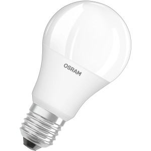 Osram LED-Leuchtmittel E27, 9,7W, Glühlampenform, 2er Set. Weißes LED Leuchtmittel mit E27-Sockel.
