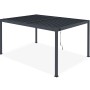 Freistehende, graue Cazeboo Piana Bioklimatische Pergola 4x3m aus Aluminium mit Stahl-Lamellen.