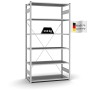 Verzinktes PROREGAL Profi Lagerregal Stecksystem mit 6 Fächern, Fachlast 110 kg.