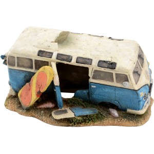 Aquarium Deko: Surfer Van als Hingucker für Ihr Aquarium. Detailreiche Dekofigur.