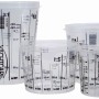 Yachtcare Multi Mischbecher Set, transparente Messbecher mit Skala für Bootslacke.