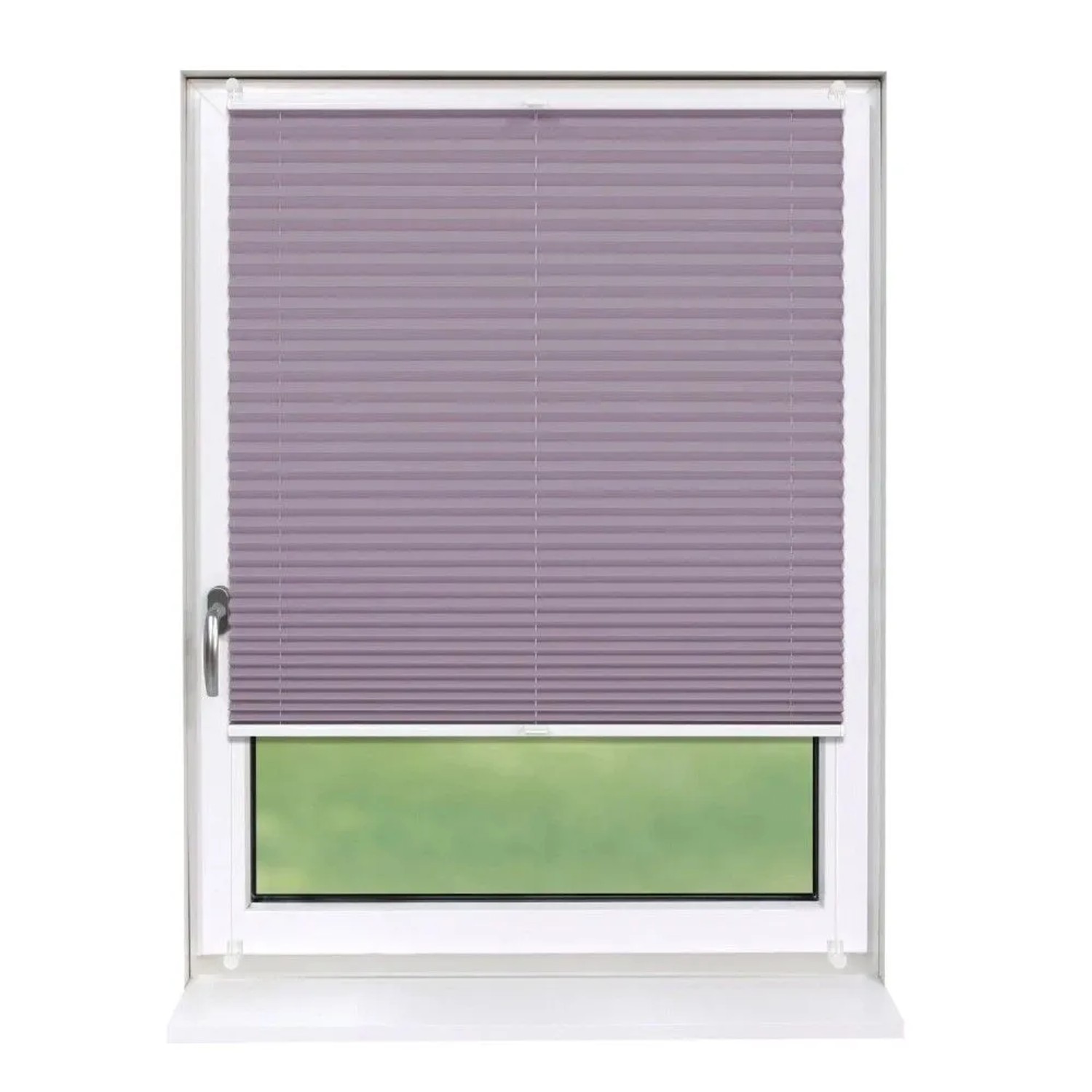 Deco-Raum Plissee Basic ohne Bohren 70x150cm Flieder Blickdicht Klemmfix
