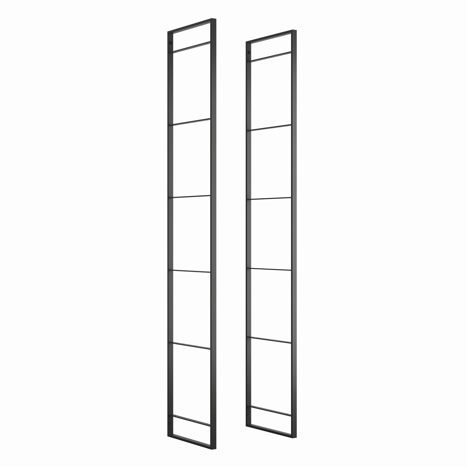 Emuca Satz Lader Regalrahmen Set Höhe 1790 mm Stahl Schwarz Lackiert Stahlkonstruktion zum Erstellen