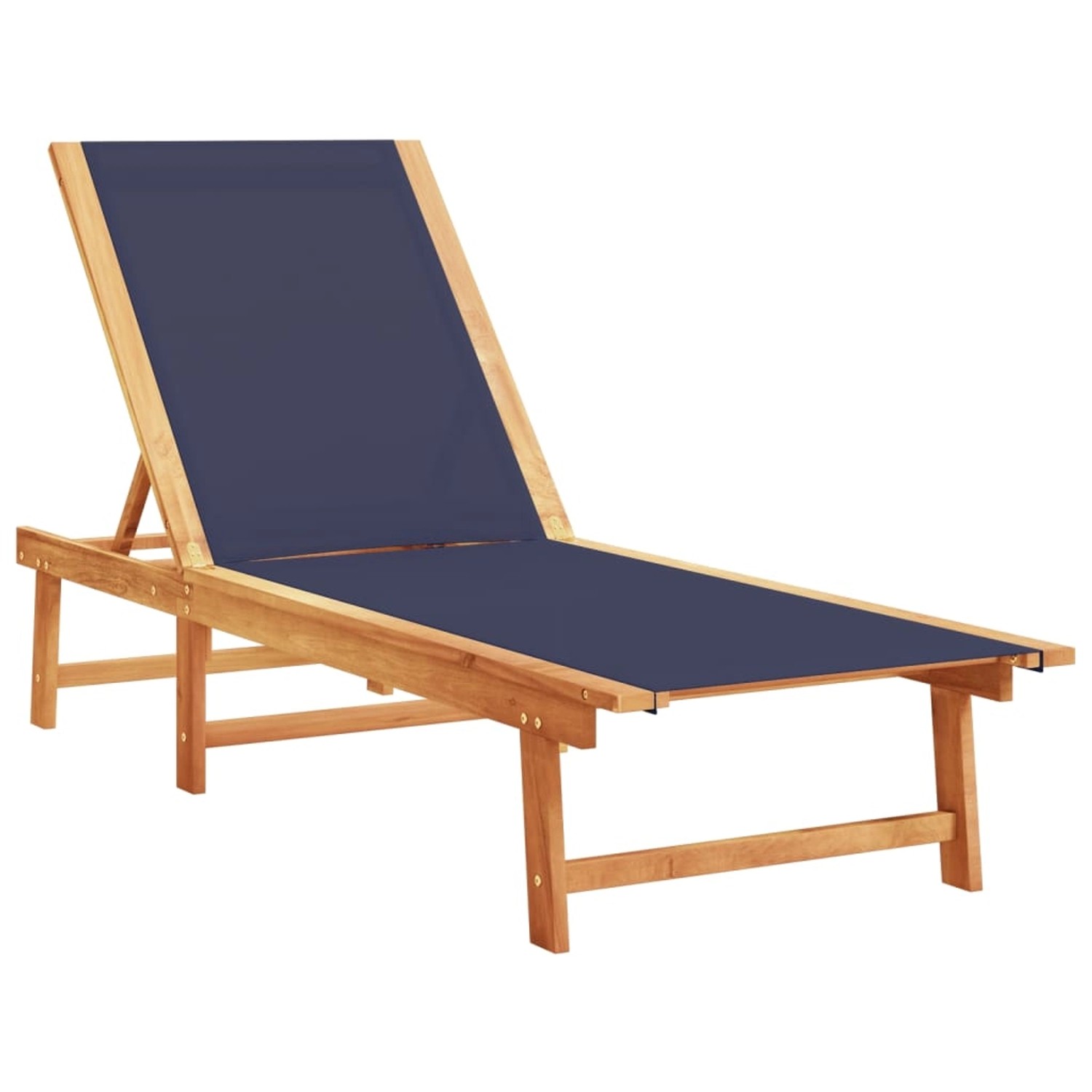 vidaXL Sonnenliege Blau Massivholz Akazie und Textilene 4008414 günstig online kaufen