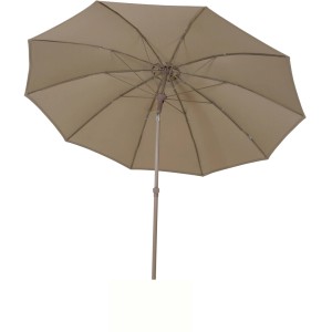 Siena Garden Marktschirm, Ø 270 cm, Taupe. Sonnenschirm mit Schieber zum Öffnen und Schließen.