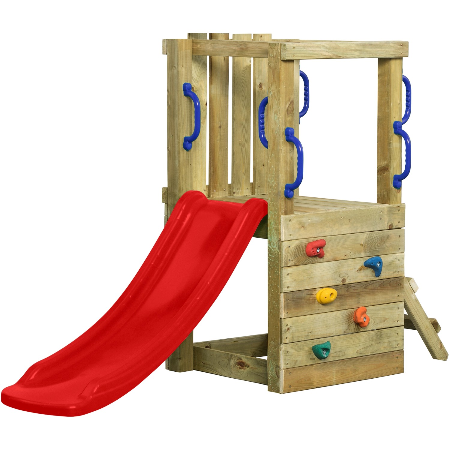 SwingKing Spielturm Irma Small mit Rutsche Rot 66 cm x 190 cm x 125 cm