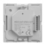 Rückseite des weißen Homematic IP Wandtasters 6-fach 230 V mit Anschlüssen für die Hausautomation.