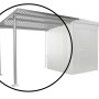 Biohort Seitendach für Gerätehaus AvantGarde A1, A5, Gr. L, Silber-Metallic.