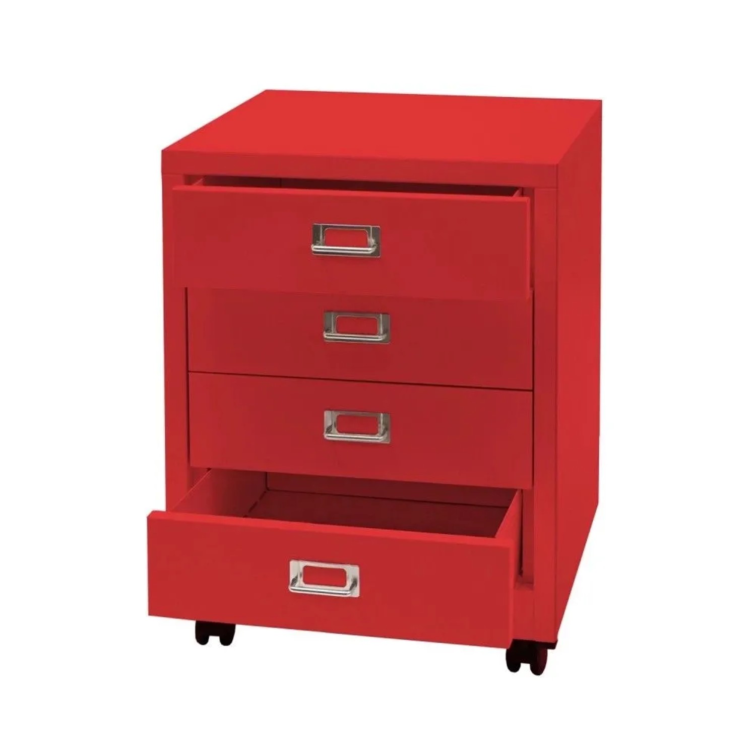 MCW Rollcontainer L49 Rot  4 Schubladen