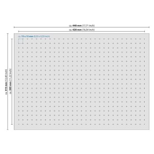 HMF 1451-90 Rasterschaumstoff Würfelschaum 440 x 315 mm Koffereinlage Tabletop Höhe 90 mm