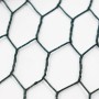 Detailaufnahme des grünen Aquagart Sechseckgeflechts, ideal als Hühnerzaun oder Kaninchendraht.