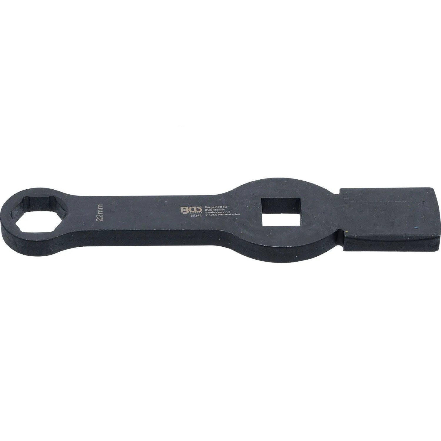 BGS Schlag Ringschlüssel Sechskant Mit 2 Schlagflächen SW 22 Mm 35342