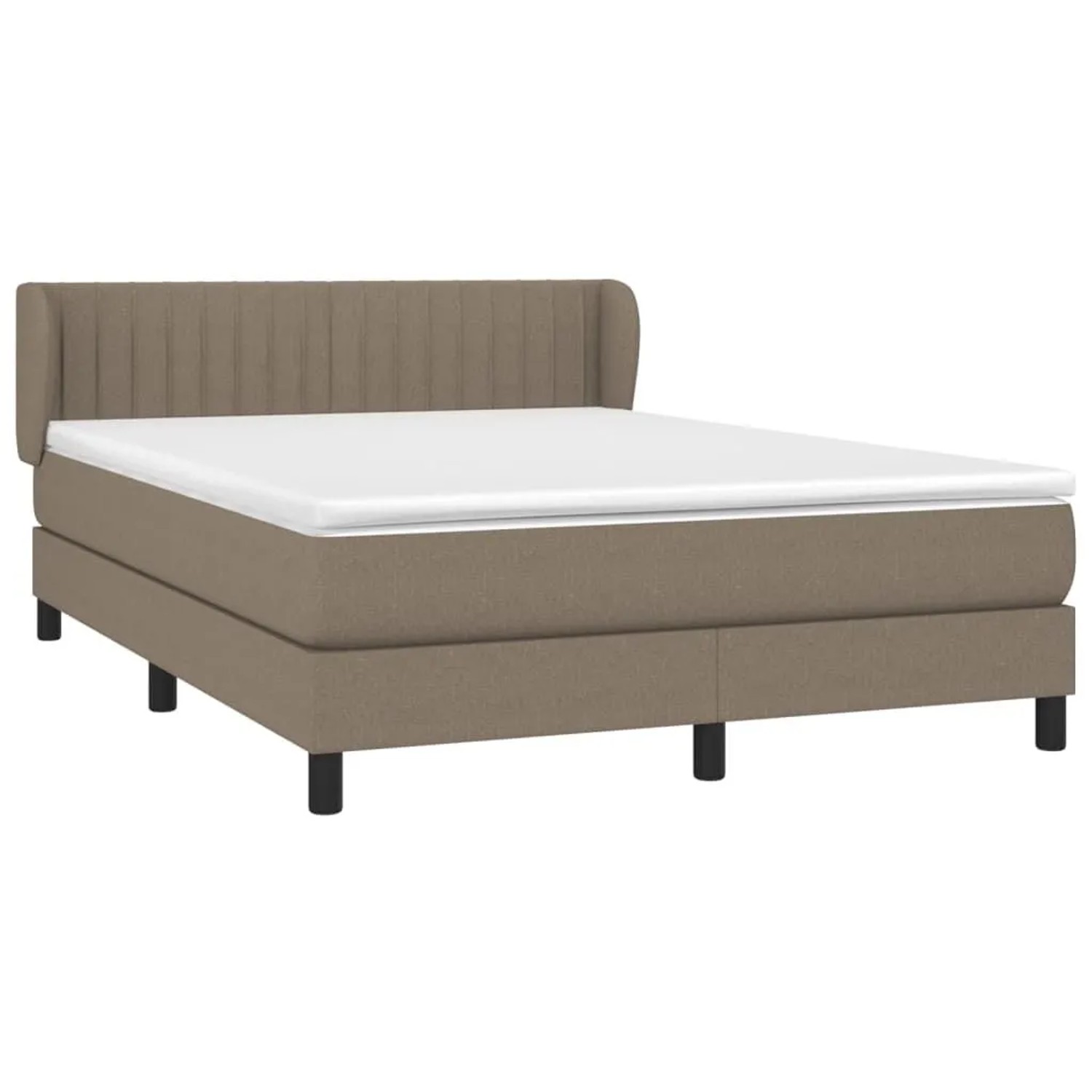 vidaXL Boxspringbett mit Matratze Taupe 140x190 cm Stoff 3126401 günstig online kaufen