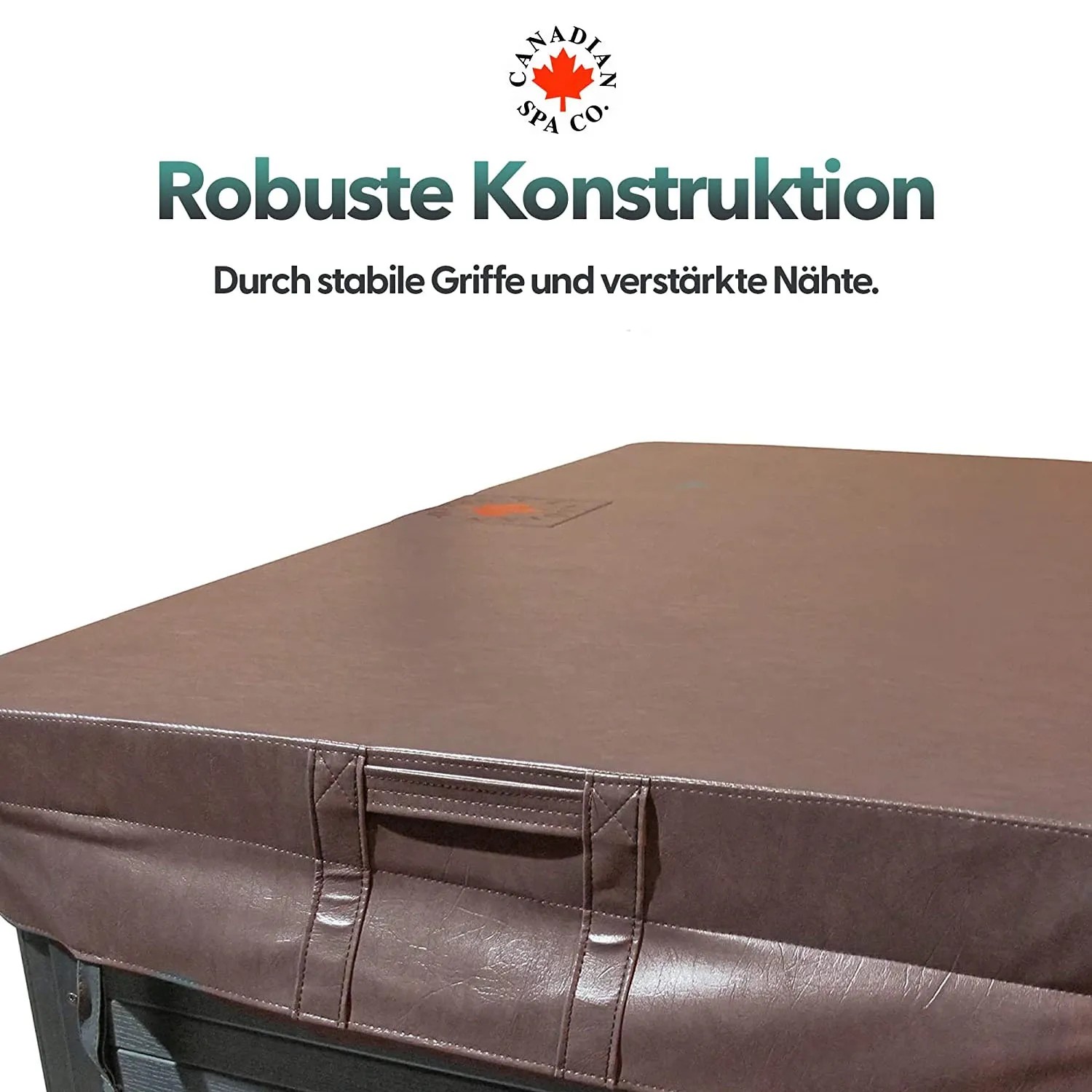 Graue Canadian Spa Isolierabdeckung für Whirlpool, wetterfest und robust.
