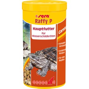 Sera Raffy P Nature Reptilienfutter, 1000ml Dose für Wasserschildkröten.