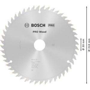 Bosch Kreissägeblatt Hartmetall, 210 mm Durchmesser, für präzise Schnitte in Holz.