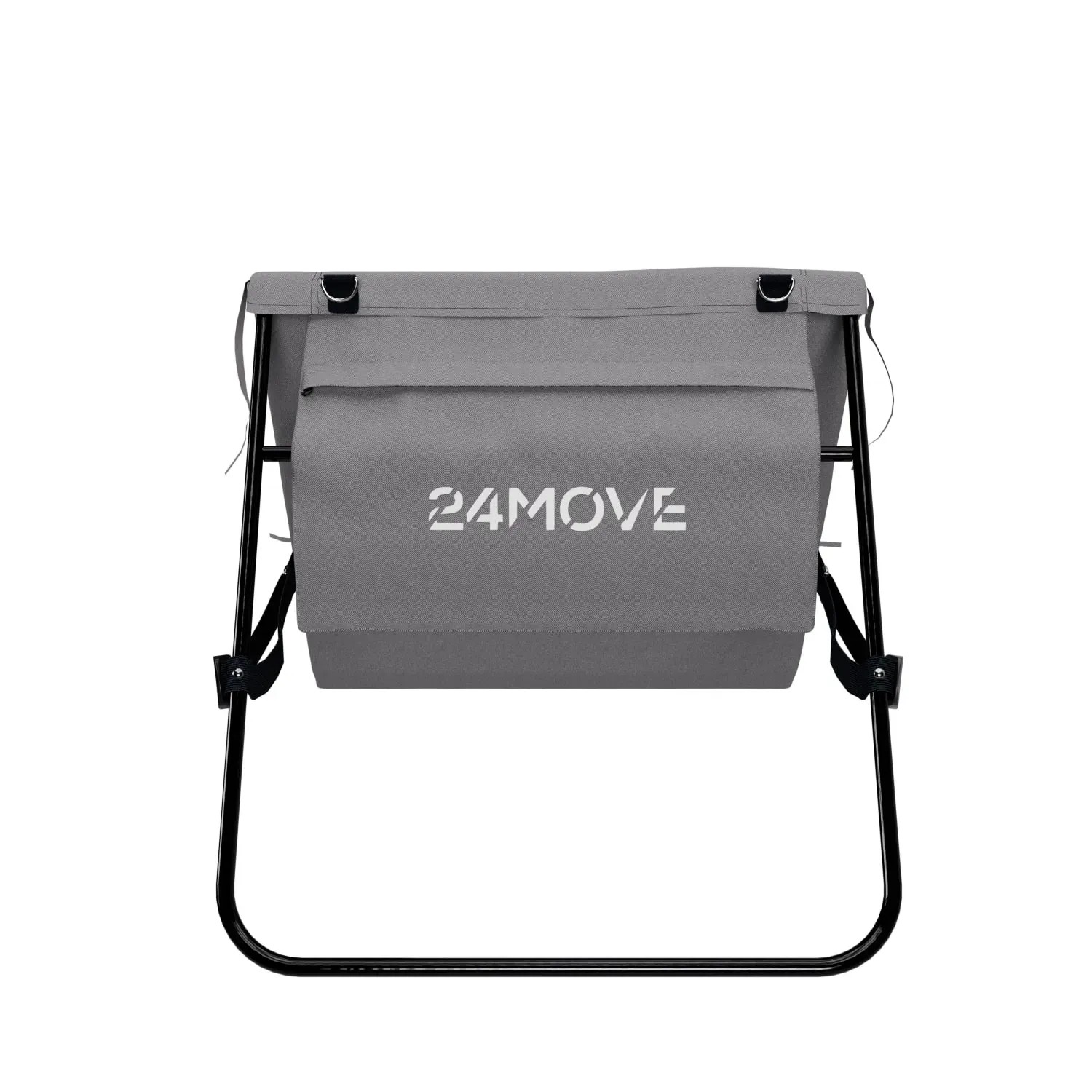 2er Set: 24MOVE Strandmatte, klappbar mit Rückenlehne und Tasche, grau.