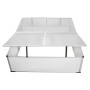 furnicato Frühbeet mit 4 Deckeln aus Polycarbonat und Aluminiumrahmen.