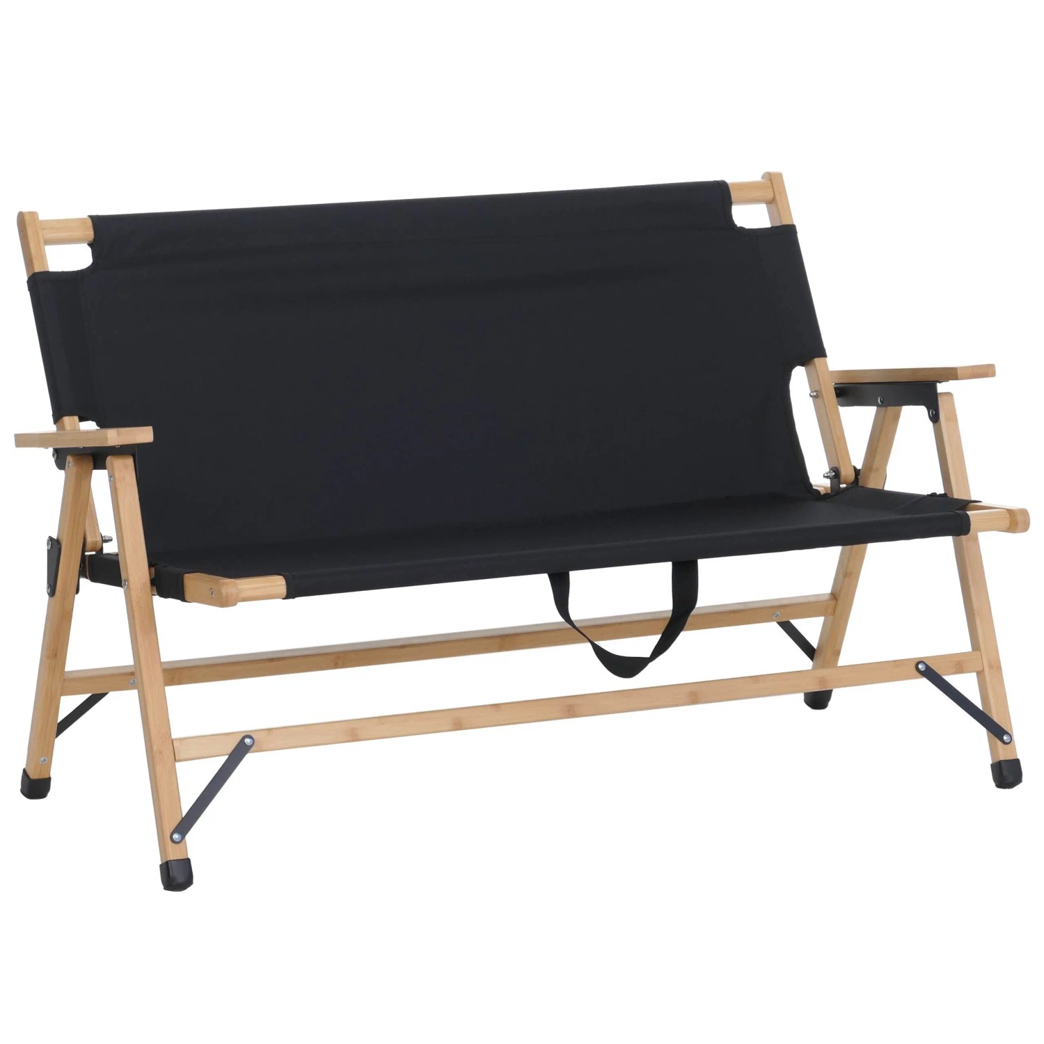 MCW Bambus Campingbank Q40 Klappbar Tragegriff Stoff/Textil 117cm Schwarz