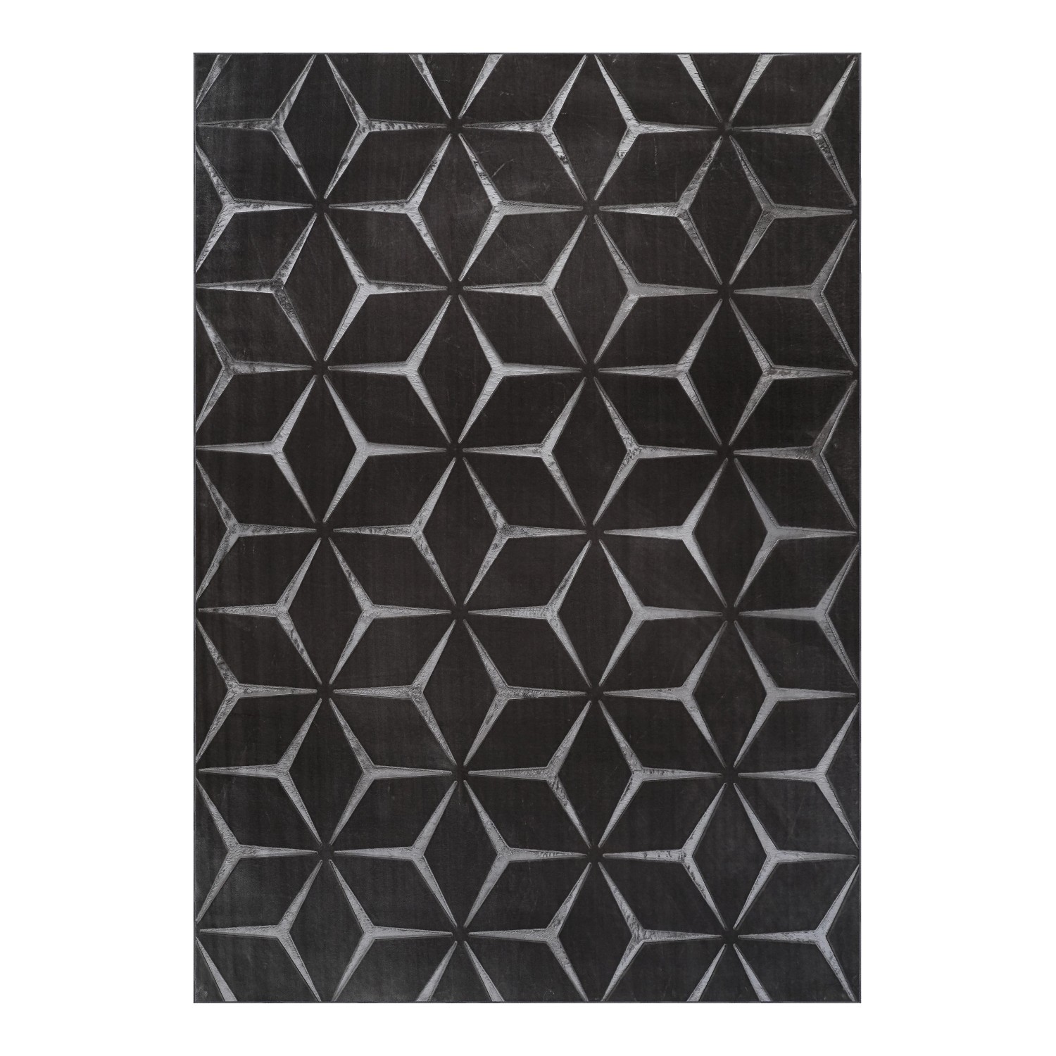 MeGusta Teppich Calma 225 Anthrazit 120x160 cm  Pflegeleicht  Modern