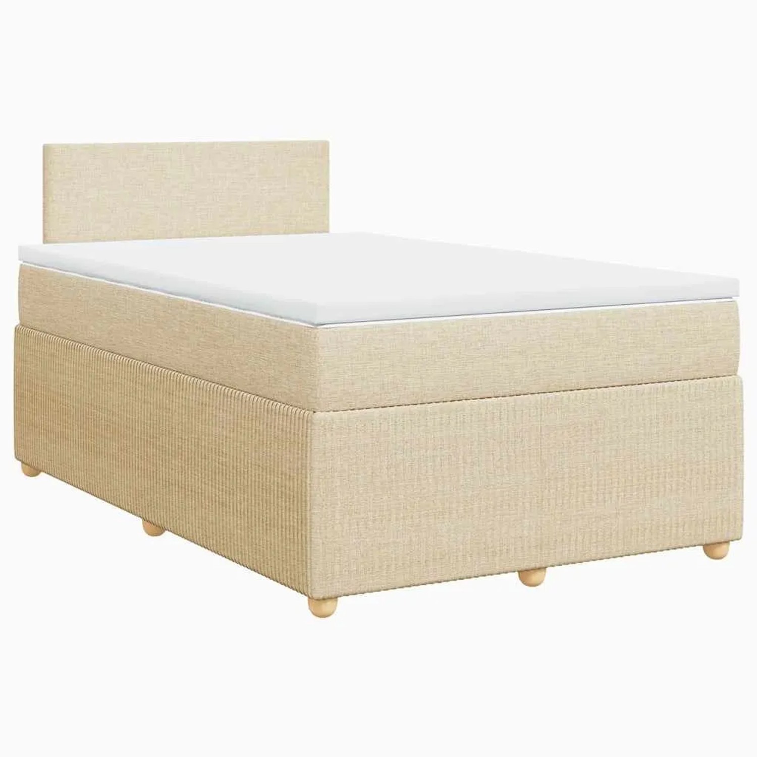 vidaXL Boxspringbett mit Matratze Creme 120x200 cm Stoff 3287421 günstig online kaufen