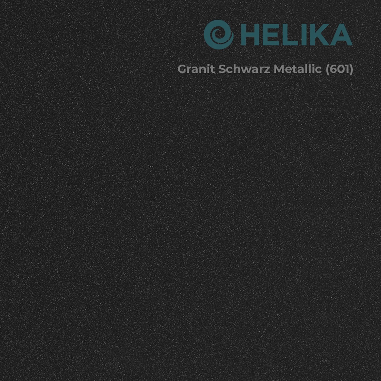 Detailaufnahme der schwarzen Helika Einbauspüle Tessa aus Granit, 49x51 cm.