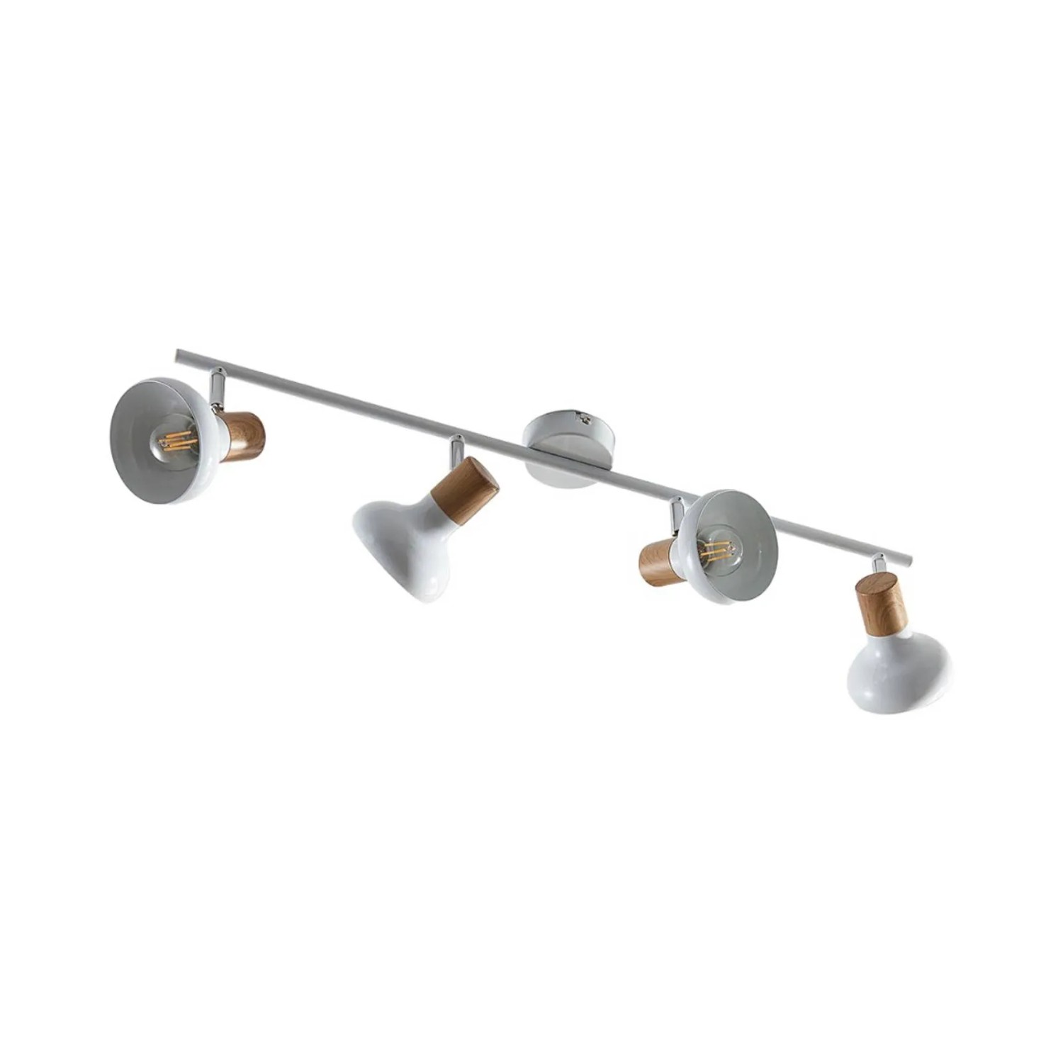 Lindby Strahler Fridolin 9624054 Modern in Weiß aus Metall 4-flammig E14 Küchenleuchte