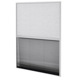 vidaXL Insektenschutz-Plissee für Fenster Jalousie Aluminium 80x100 cm 142616