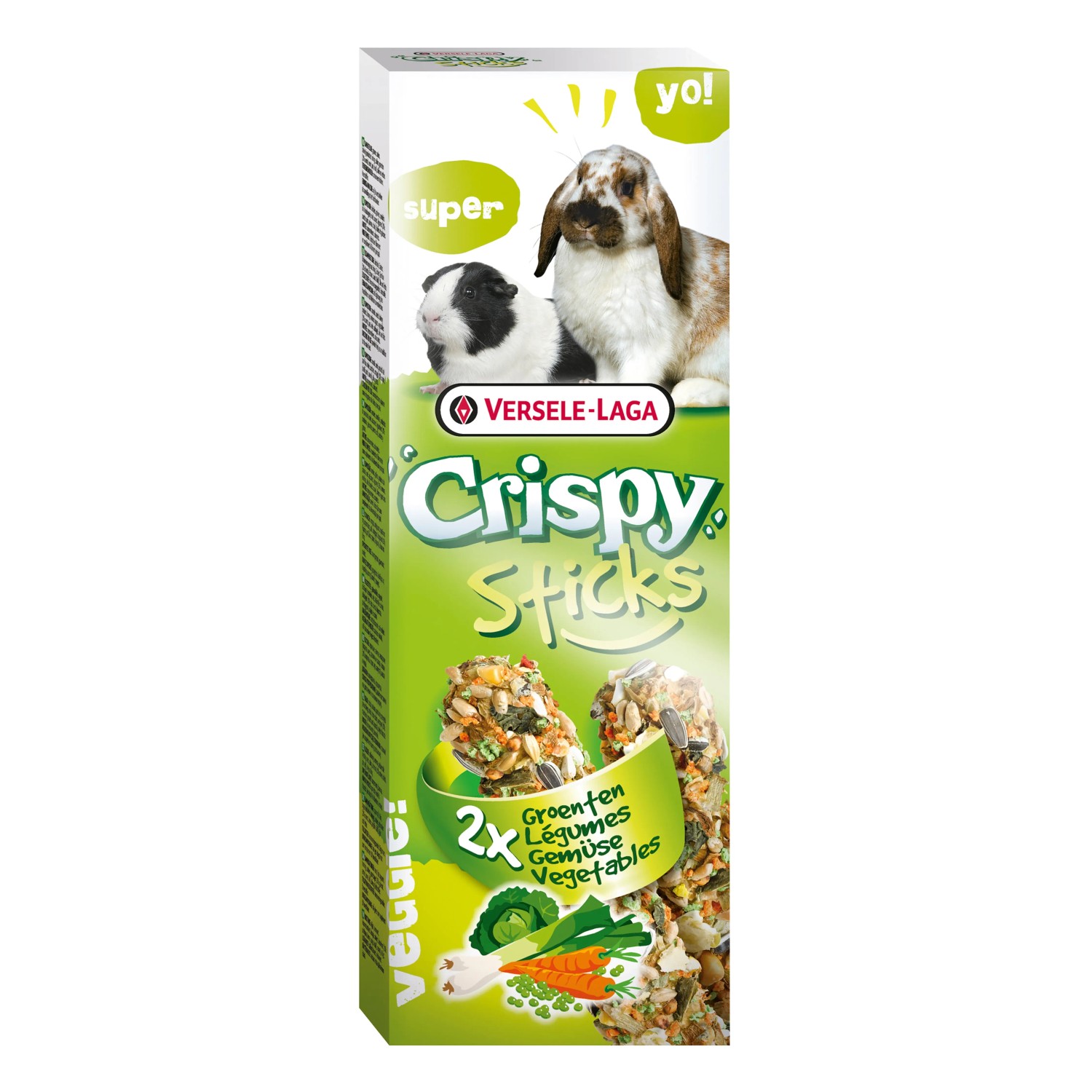Versele-Laga Crispy Sticks Kaninchen-Meerschweinchen Gemüse 2 Stück